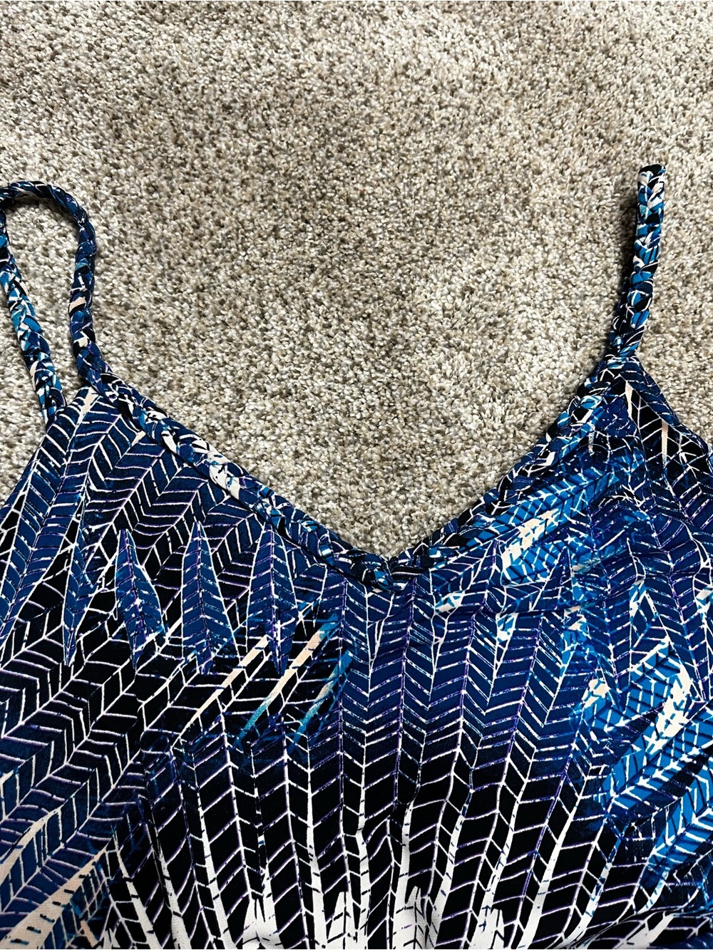 London Times Blue & White Lined Neck Detail - Picture 7 of 7